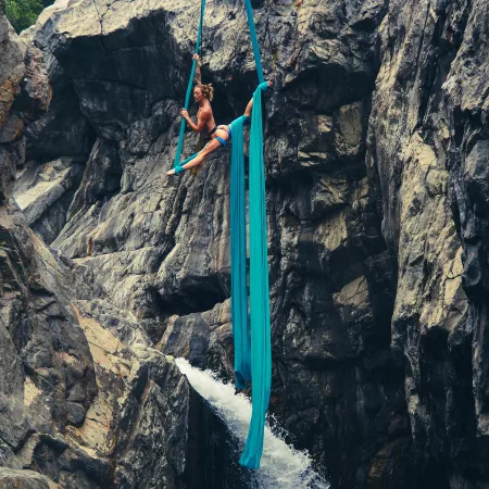 Nakey aerials over Mother Natures gushing waterfall 🤤 Nakey aerials over Mother Natures gushing waterfall 🤤