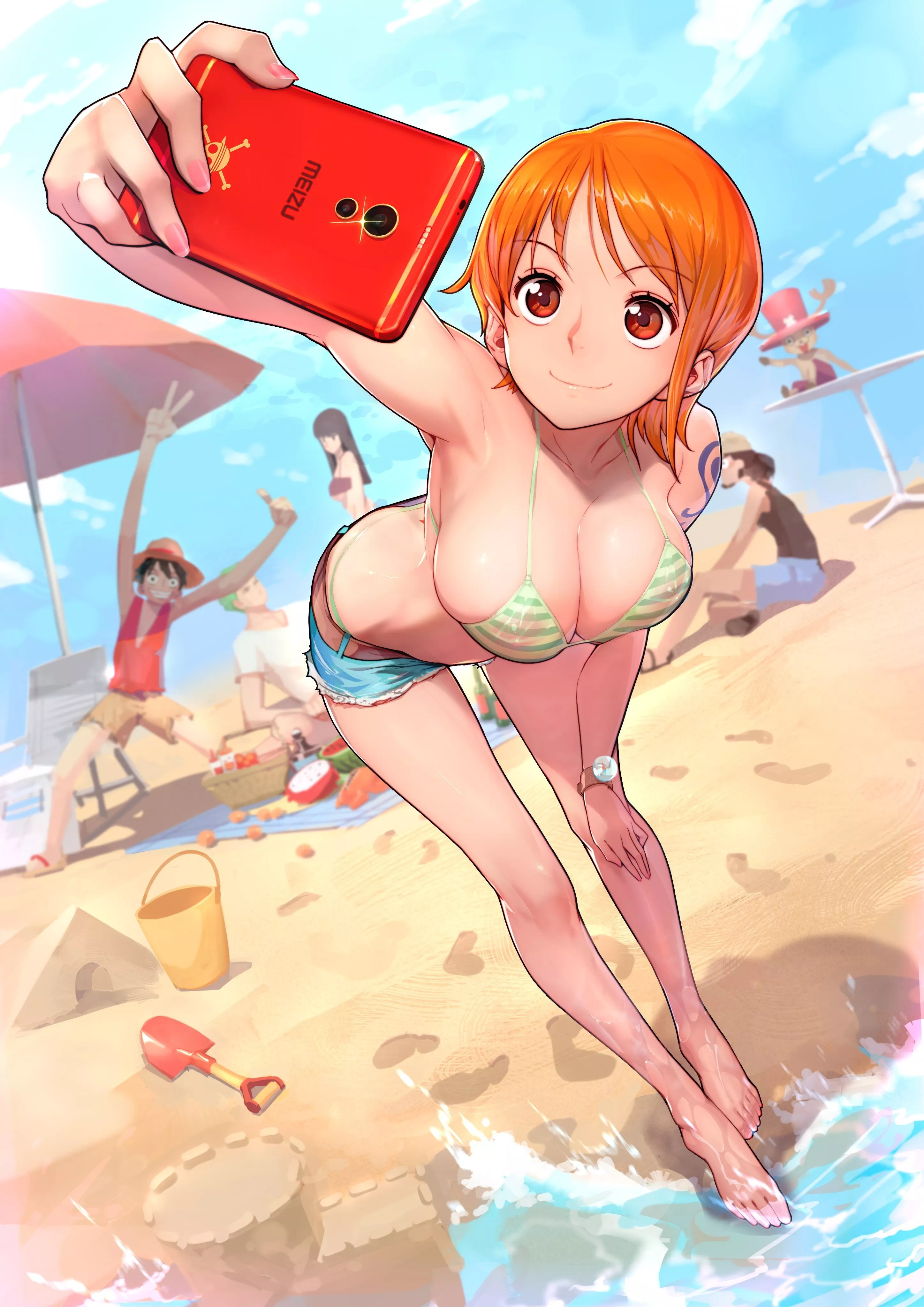 Nami Showing Off Her Perfect Beach Bod One Piece Nudes