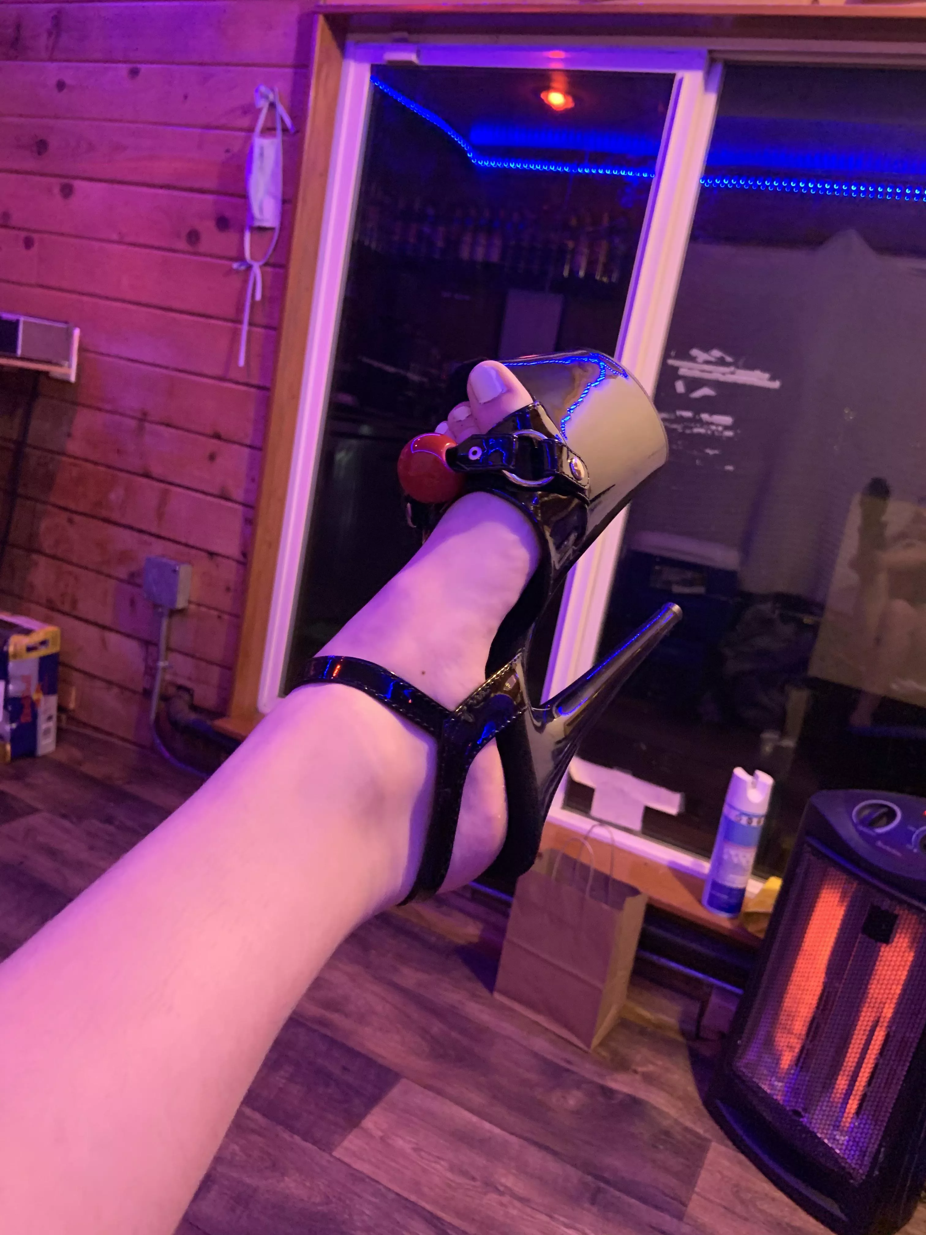 new heels from a sub 😍 should I have him lick them clean after the heel goes up his ass?