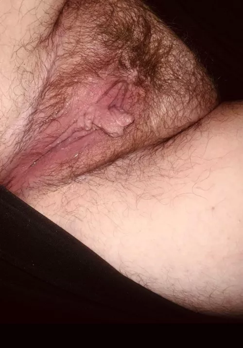 New here 💋First post! Such a soft, fat, hairy wet pussy!! Who wants to open her up ?