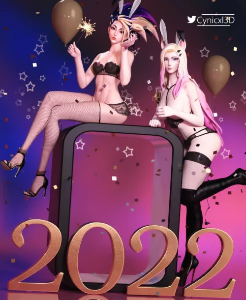 New year akali and ahri (cynicxl3d) New year akali and ahri (cynicxl3d)