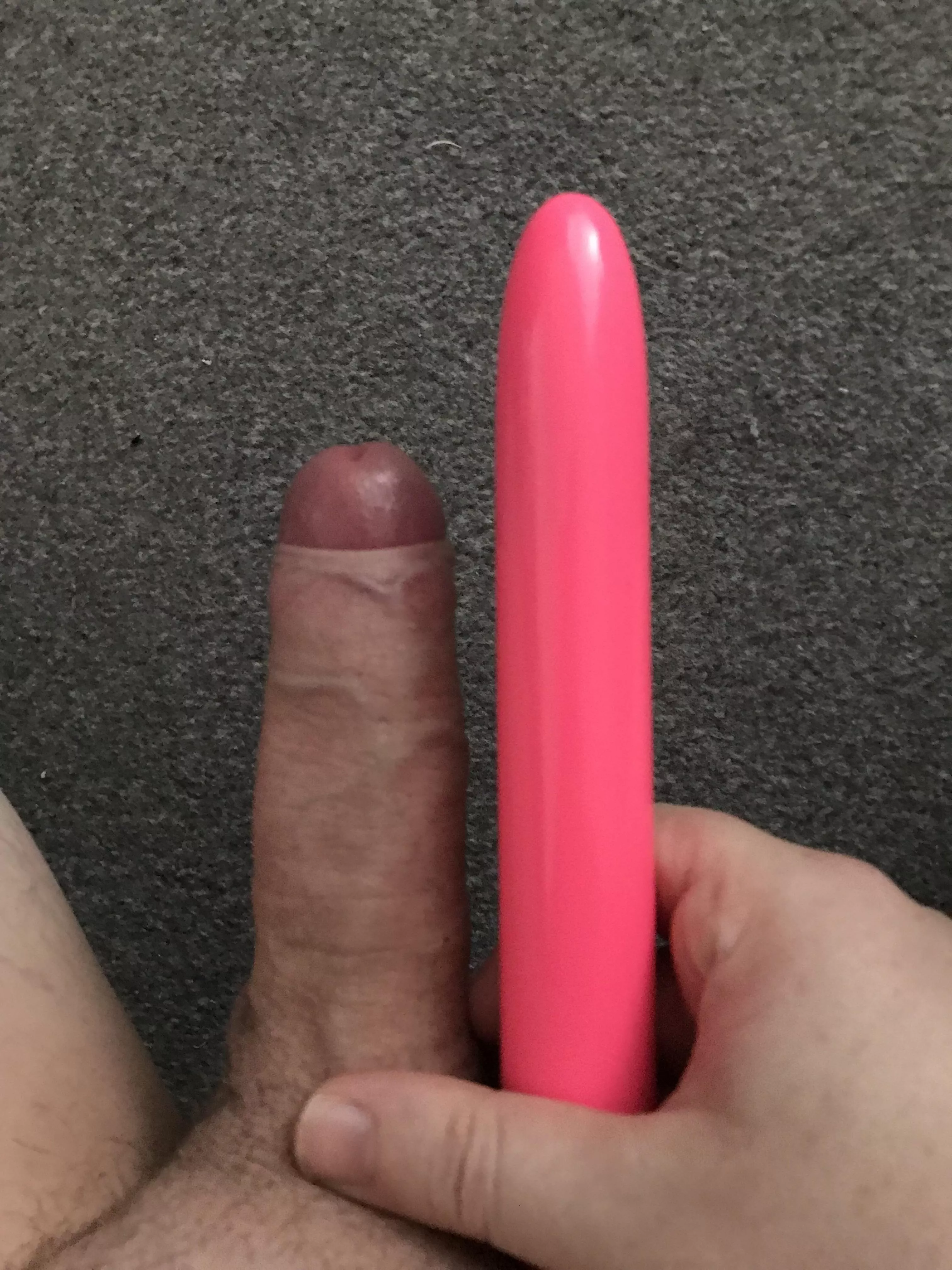 Next to my girlfriend’s six inch vibrator Next to my girlfriend’s six inch vibrator
