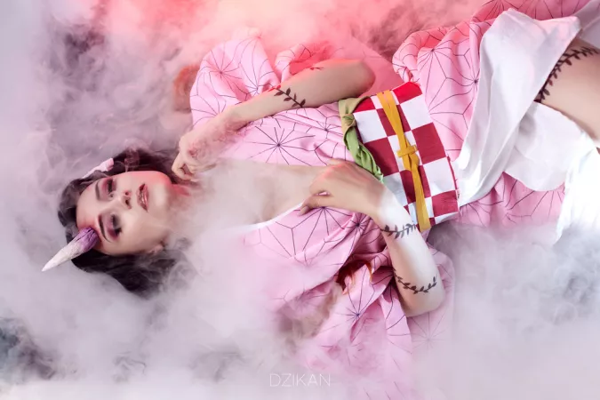 Nezuko demonic cosplay photoshoot by Dzikan (Demon Slayer)