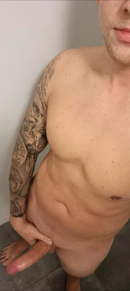 Nice shower after a good workout (m)