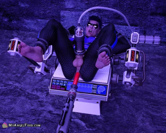 Nightwing Captured and Milked (How long can he last?)