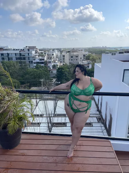 Not a bikini but by the pool ?