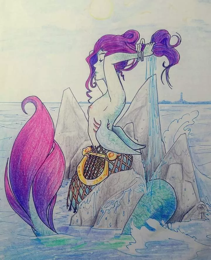 Not as tidy but here's a colored pencil mer for ya too