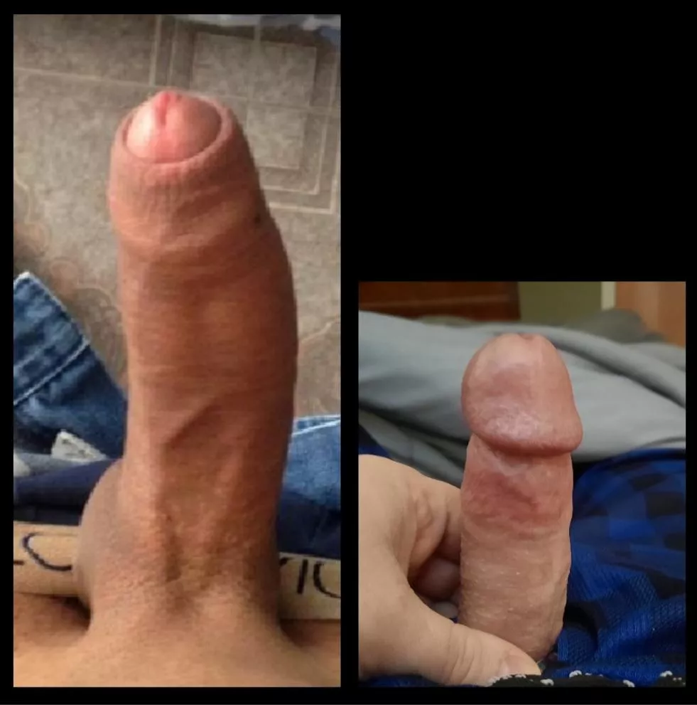 Not even close 22 year old male on left me 53 year-old male and right