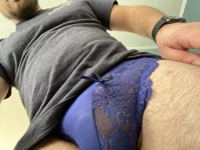 Not into the idea of cross dressing but the feel of lacy panties is just so comforting to me.