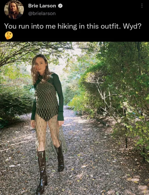 Not me, Brie Larson is asking. Not me, Brie Larson is asking.
