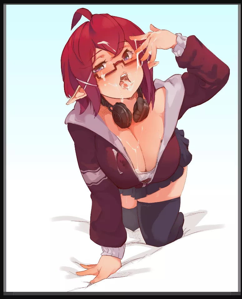 Not on her glasses! Not on her glasses!