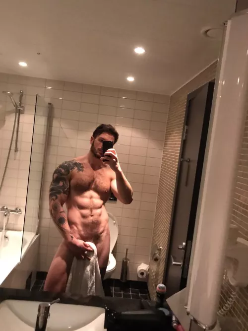 Not quite naked and can’t see the leg tatts but…..enjoy ;P