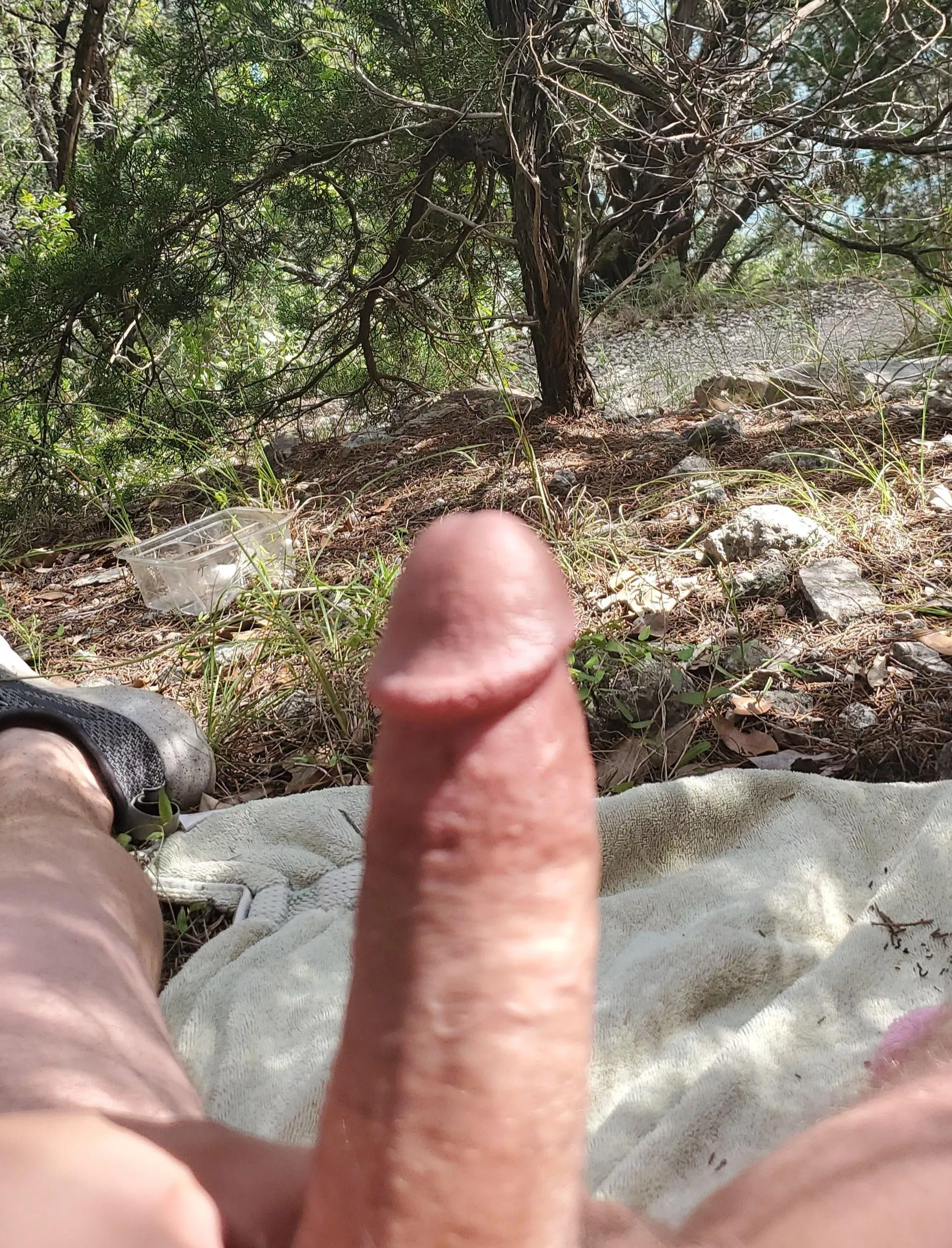 Nothing better than being rock hard at the beach