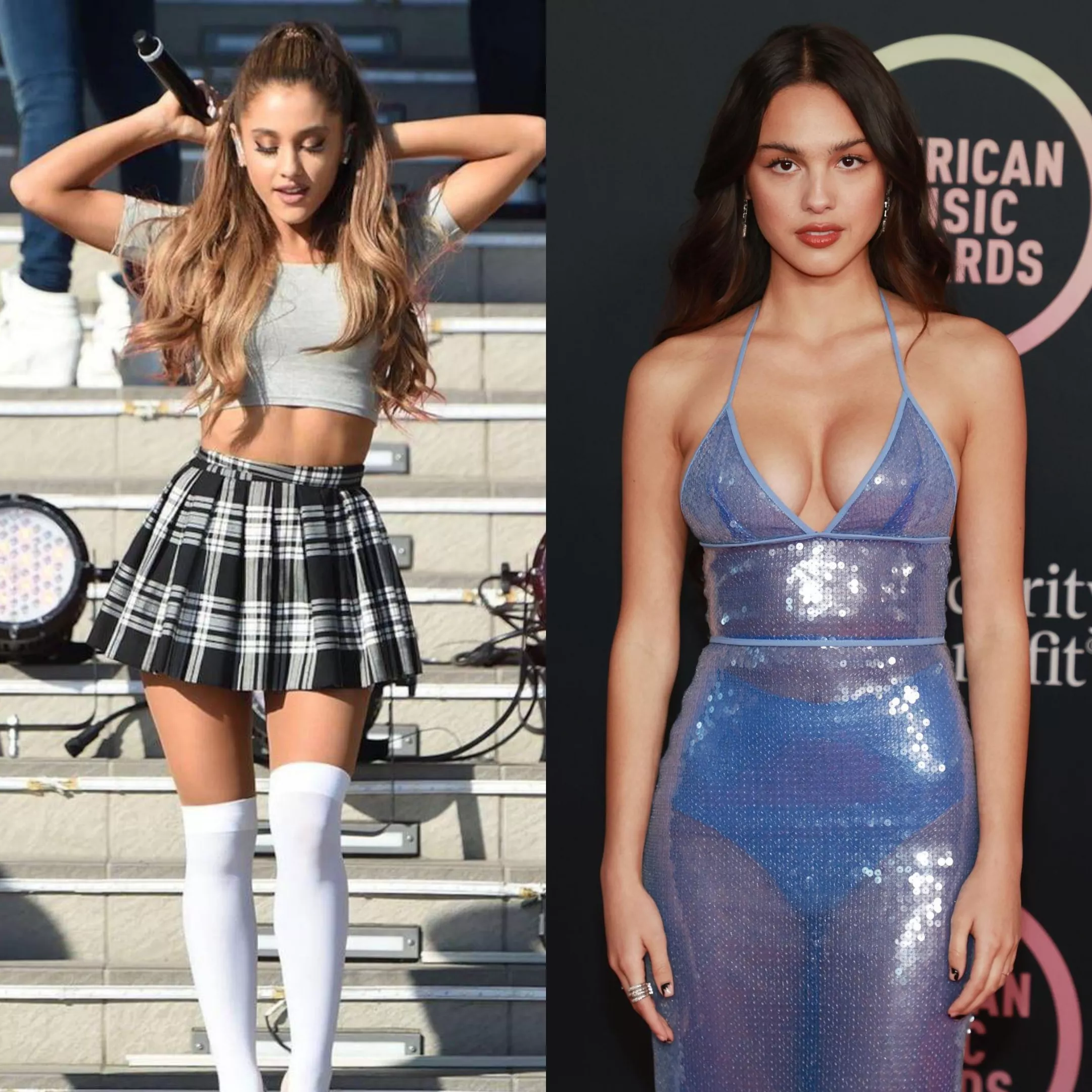 Now an even harder one.. Would you pound Ariana Grande until she can't walk or gangbang Olivia Rodrigo? 👀