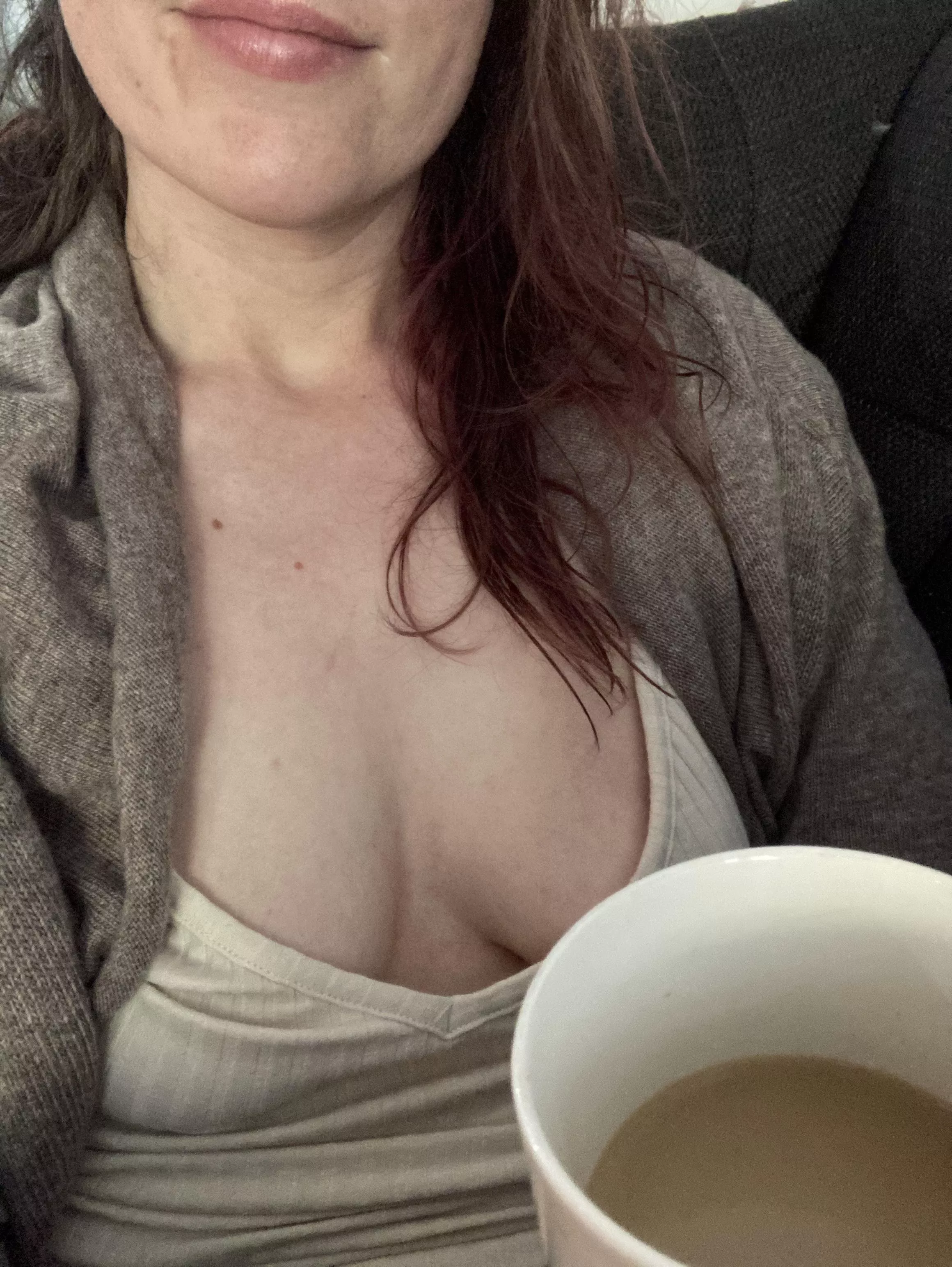 Now that kids are logged on school I get to enjoy my morning cup Now that kids are logged on school I get to enjoy my morning cup
