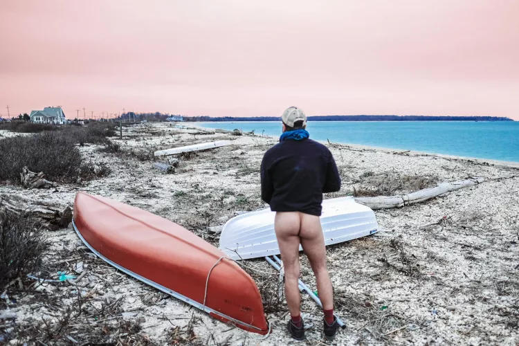 NSFW. Winter walk by the water NSFW. Winter walk by the water