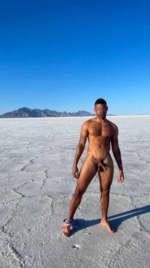 Nude in the Utah Salt Flats Nude in the Utah Salt Flats