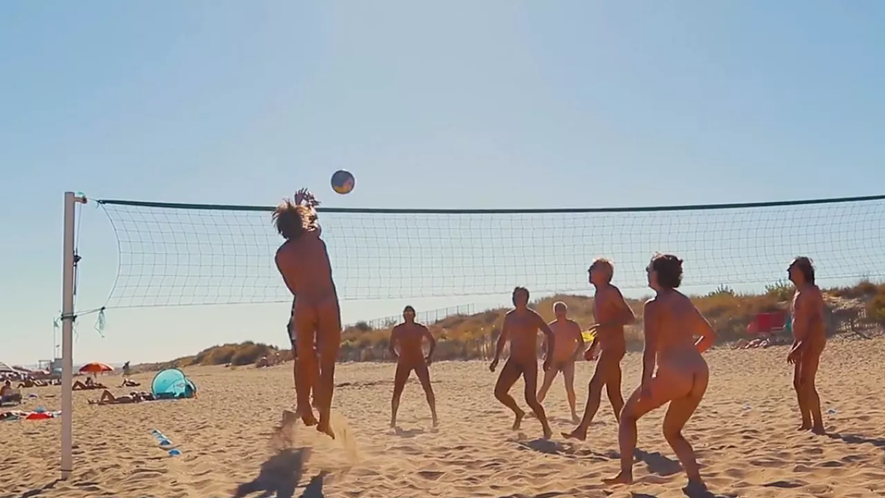 Nudist's favorite sport: Beach volleyball Nudist's favorite sport: Beach volleyball