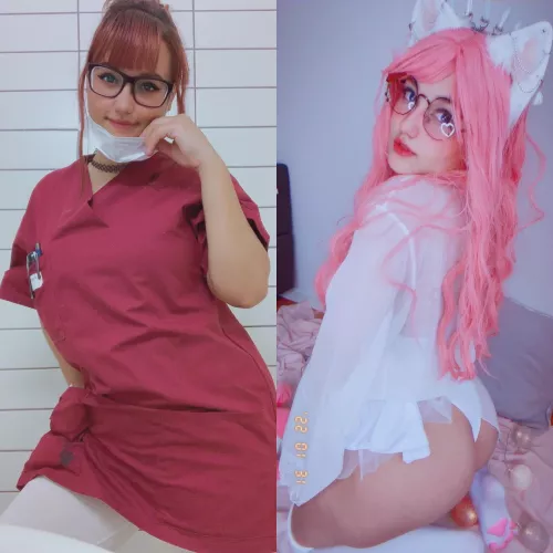 Nurse by day vs Cat girl by night