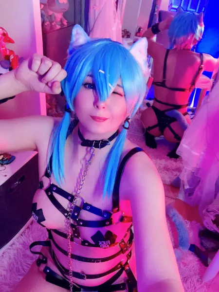 Nya~ Are you a fan of BDSM? ? What do you think of my pasties? /)////(\ BDSM Sinon cosplay by Ribaibu [SELF]