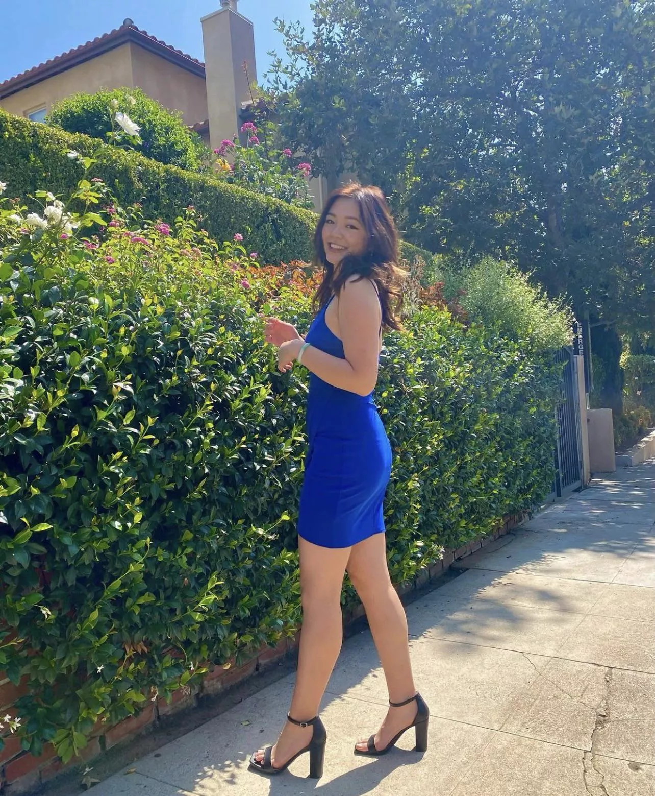 Obsessed with her dress and her too Obsessed with her dress and her too