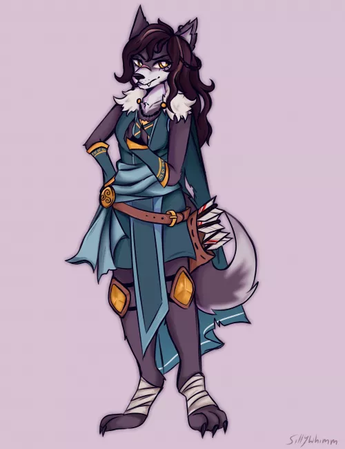 [OC] Archery Wolf (@sillywhimm on Twitter!)