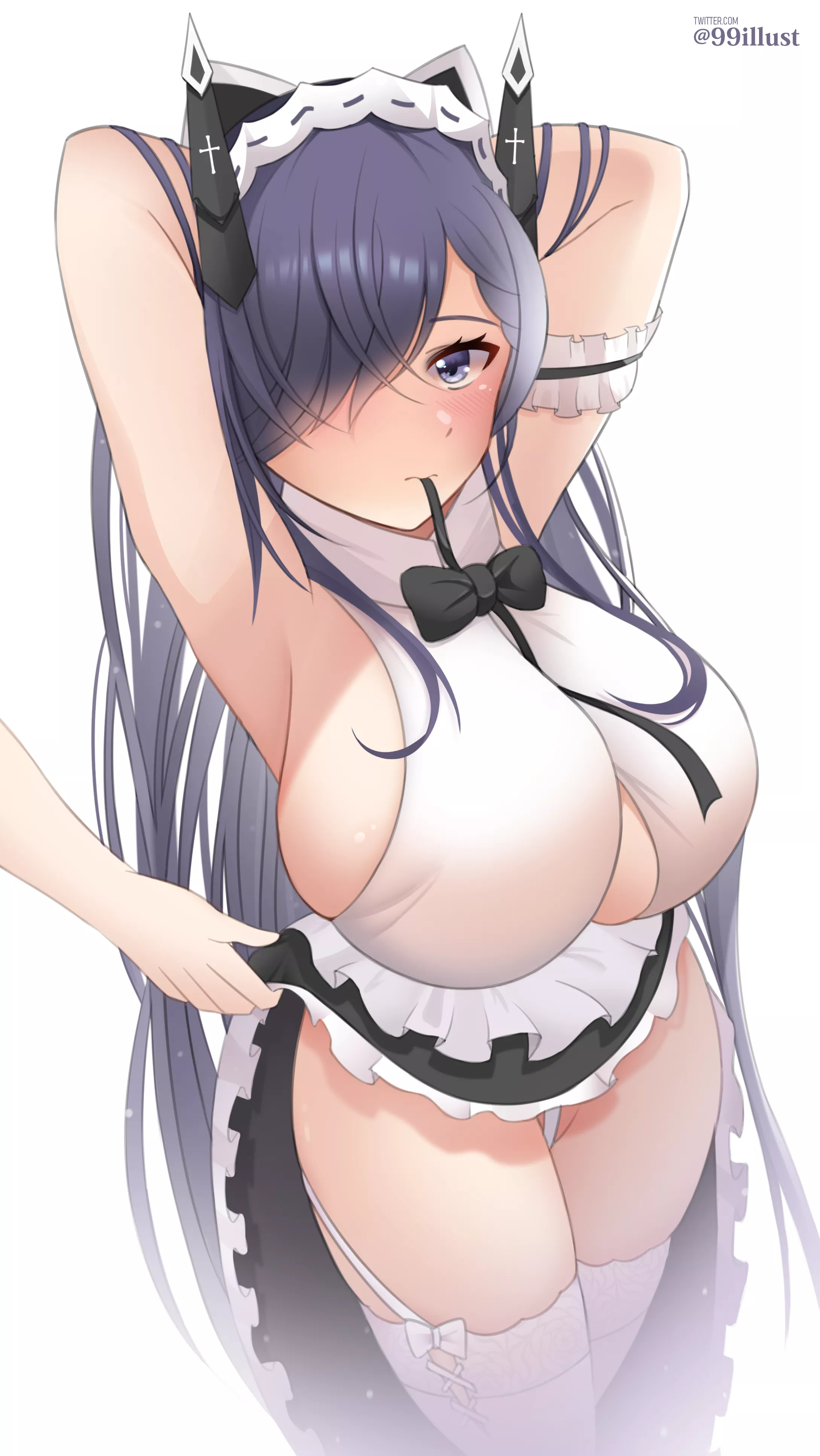 [OC] Busty maid ready to serve you