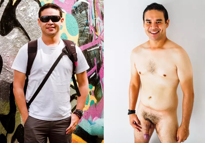 [OC] Clothed and straight at 25. Naked and bi at 40. Which do you prefer?