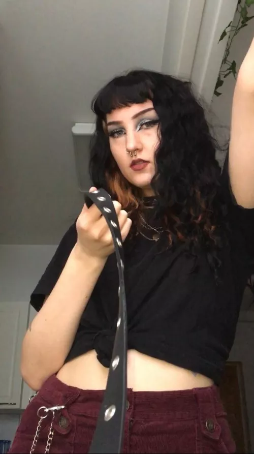 [oc] Do you really fucking think you could resist me and this belt?? Imagine how nicely i’d whip your ass with it.