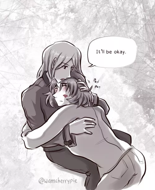 [OC] Giving reassurance, a hug, and a (marked) kiss ♡