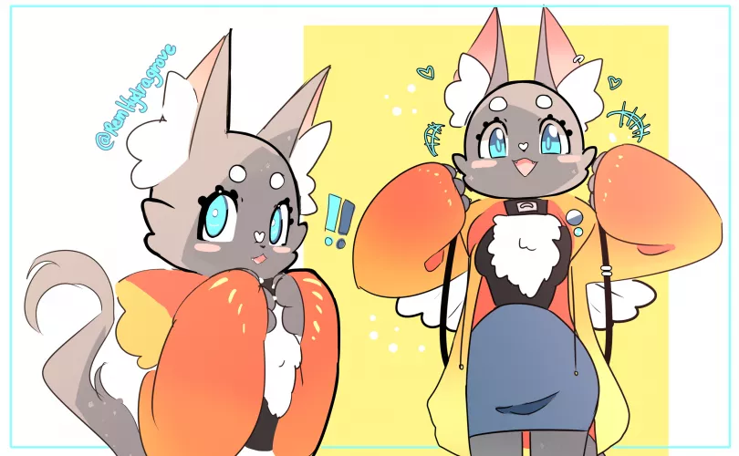 [OC] I've never drawn furry art before ;v; But my close friend really wanted me to try their character, so they commissioned me for them.