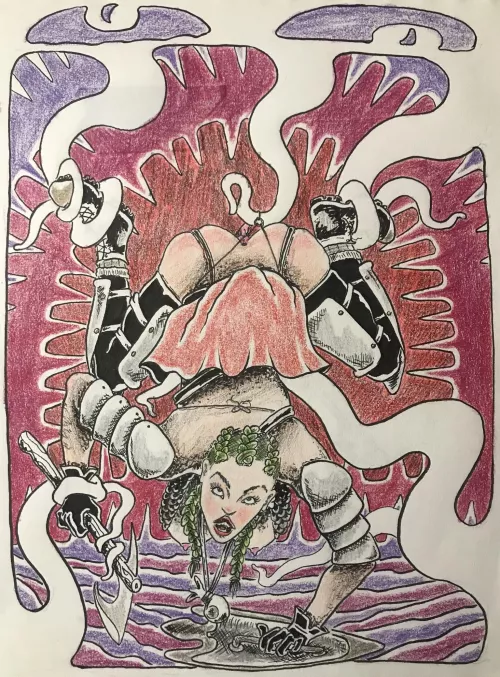 (Oc) some line art and a little bit of colored pencils from the other day (Oc) some line art and a little bit of colored pencils from the other day