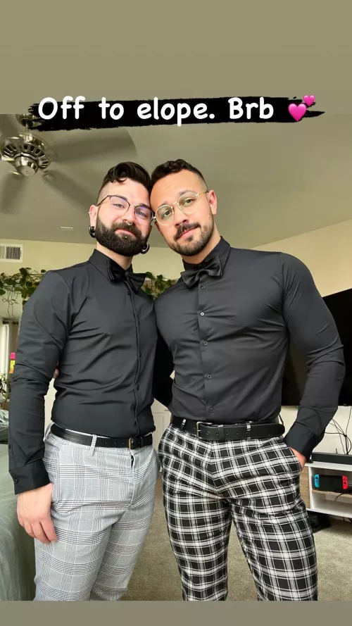 Off to elope. Brb π Off to elope. Brb π