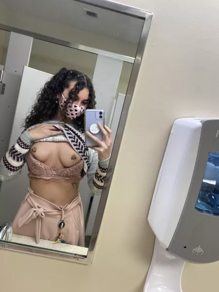 office slut showing off in the bathroom yet again ๐