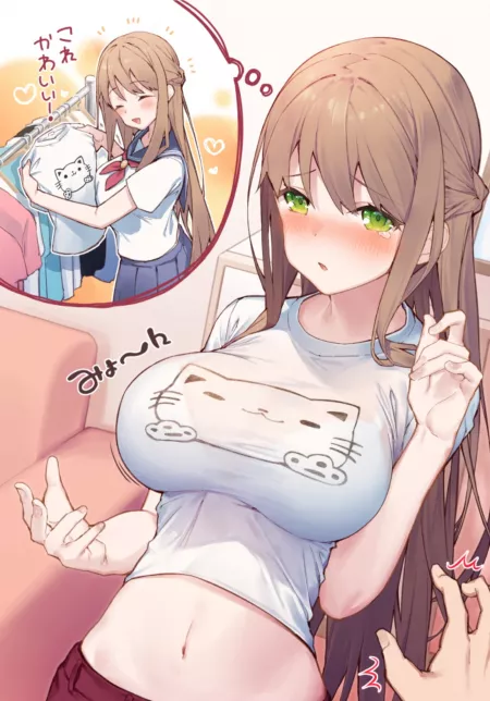 Ohh that shirt might be a little too small (Tokuno Yuika) Ohh that shirt might be a little too small (Tokuno Yuika)