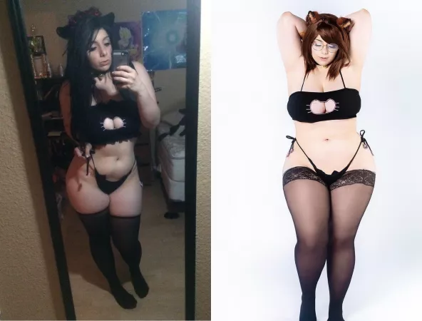 Ok, let’s settle it. A, or B. What body type is the best version of Momokun? A(left) B(right)