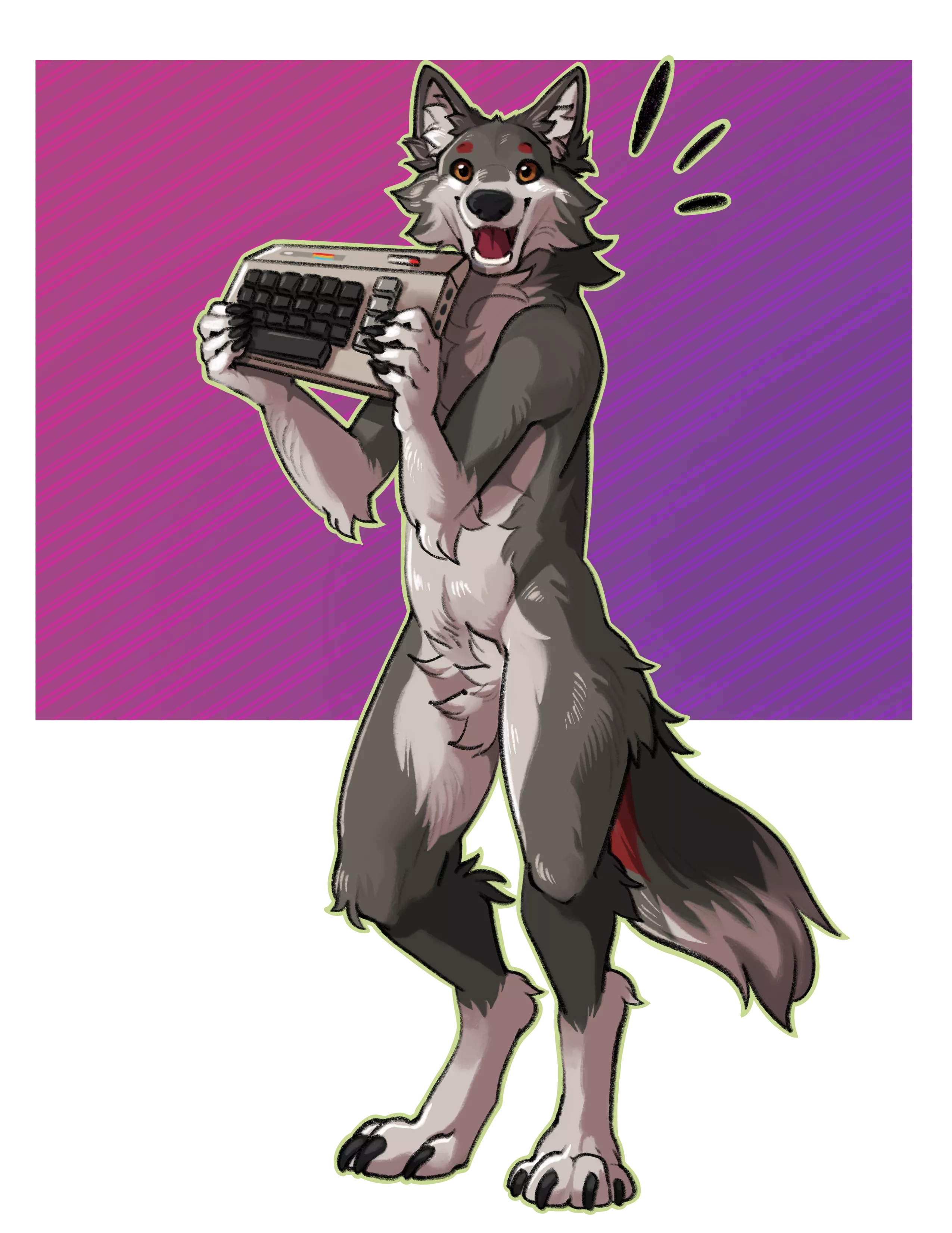 Old keyboard! (My art) (commission for rastertail on twitter) (commissions are open!)