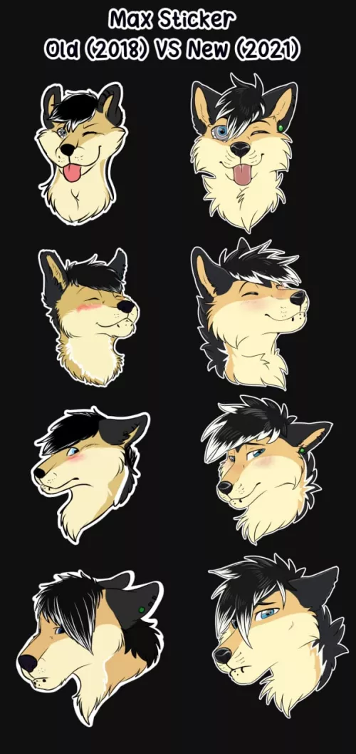 Old vs New (2018 vs 2021) art by me