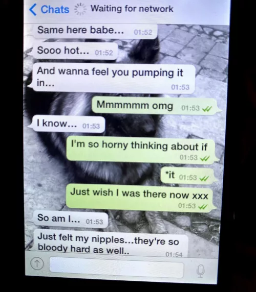 Old work colleague sent me this chat he had with my wife…