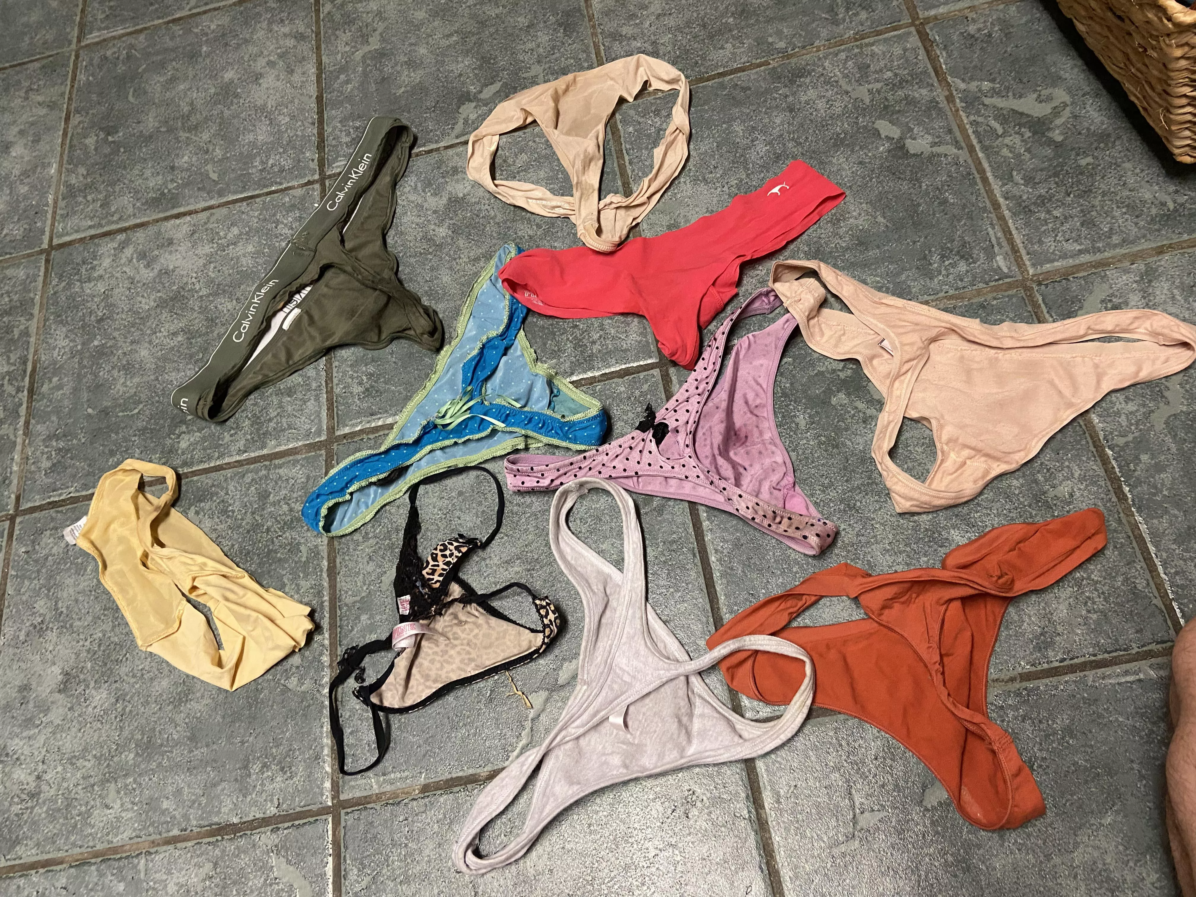 OMG I had no idea my mom wears such skimpy little thongs …got me so hard I wanna try them all on