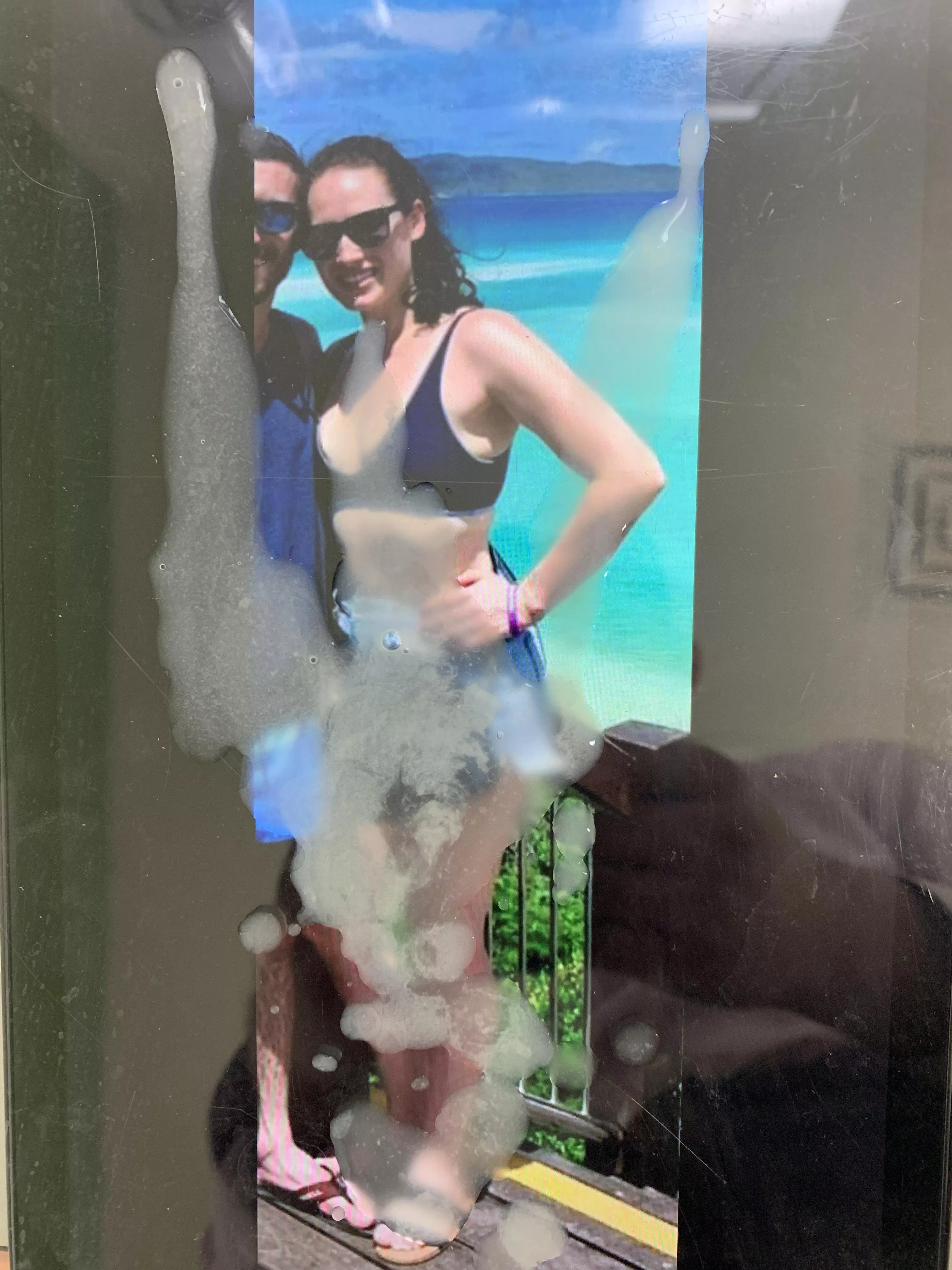 On her honeymoon! On her honeymoon!