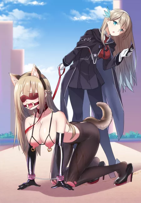 On her walk