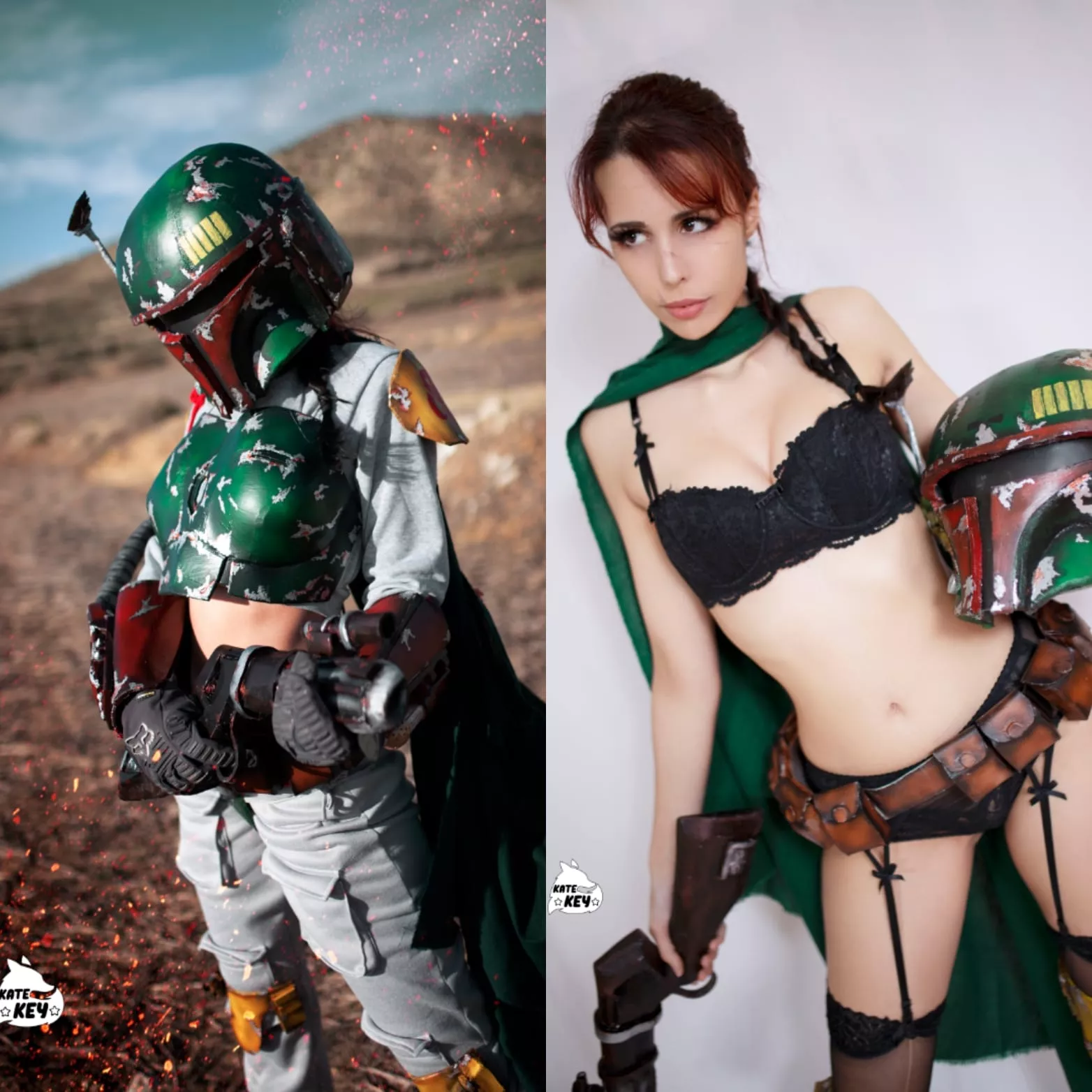 ON// OFF Female Boba Fett cosplay by Kate Key (self) ON// OFF Female Boba Fett cosplay by Kate Key (self)