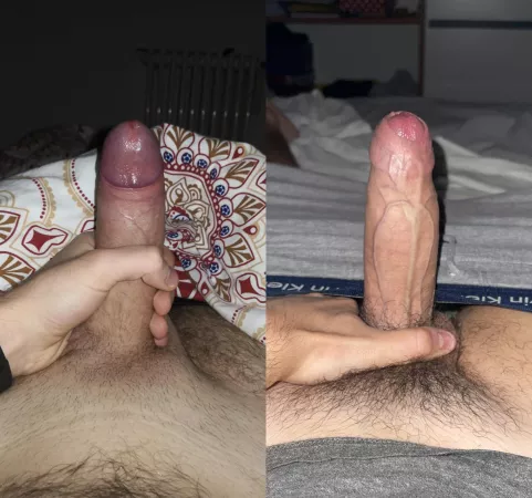 On the left my friendβs cock, on the right me. Which one you like more?