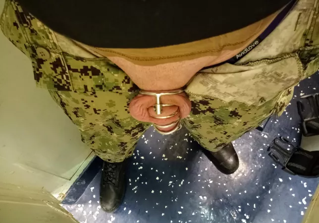 On watch and proving to my goddess her servant is locked up . On watch and proving to my goddess her servant is locked up .