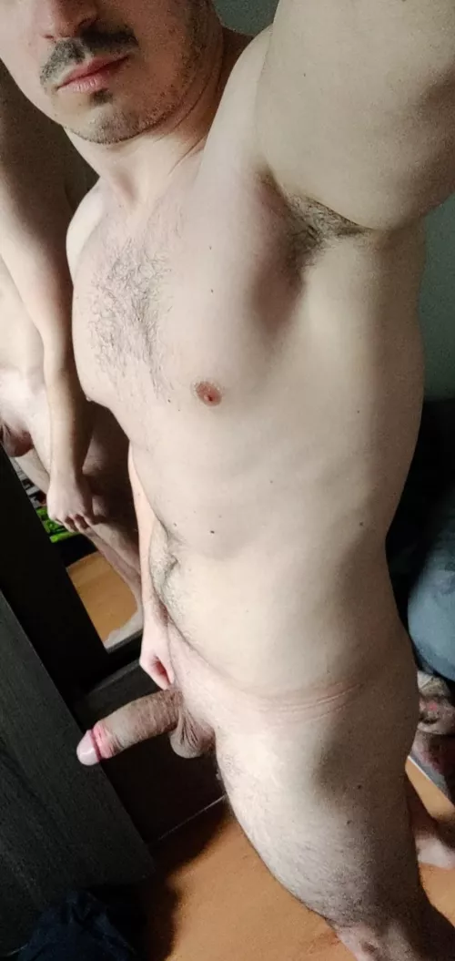 One in front, the other in the reflection 😌