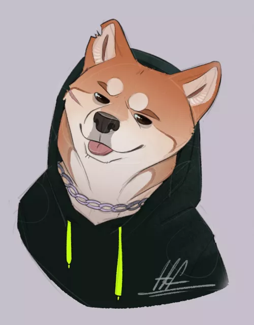 One of quick doodles I made :p shiba inu [art by me @/heretic.fox on Instagram]