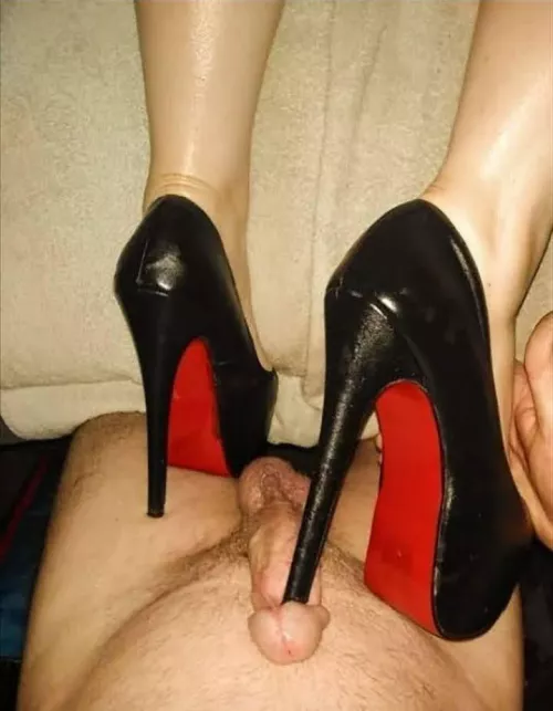 Only one way to punish him when my shoes aren't licked clean!