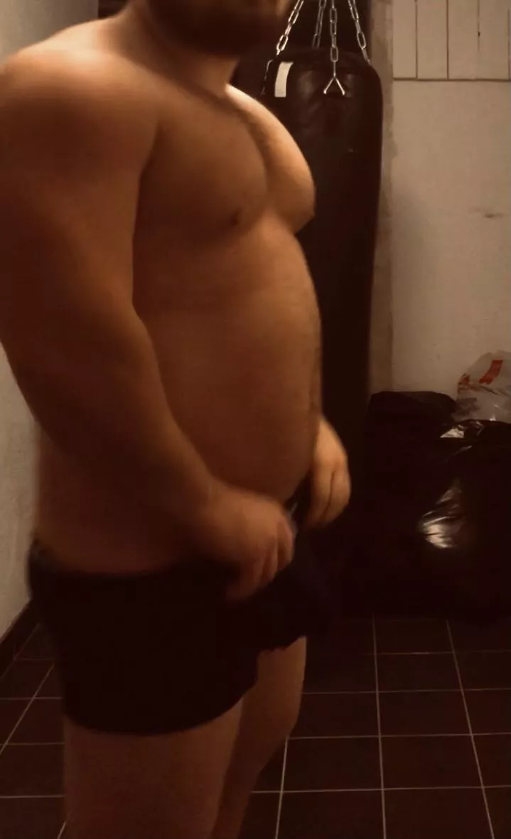 Open your fucking asshole, done with my workout now i want to unload in your ass.