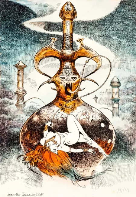 Opium dream illustration by Boris Vallejo (1981) Opium dream illustration by Boris Vallejo (1981)